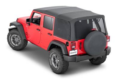 MasterTop - MasterTop 16032401 Black Mesh Trail Screens for 10-18 Jeep Wrangler JK 4DR