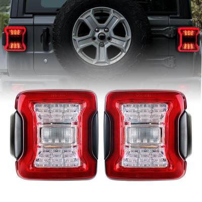 AMERICAN MODIFIED - AMERICAN MODIFIED AMJPCA03302 LED TAIL LIGHTS CLEAR LENS