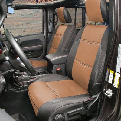 Smittybilt - Smittybilt 578125 Neoprene Seat Cover Front/Rear Tan for 20-26 Jeep Gladiator JT