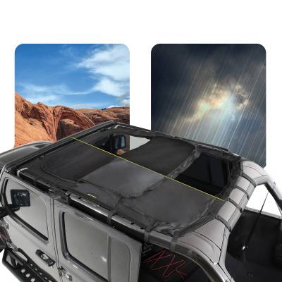 Smittybilt - Smittybilt 97500 Cloak Extended Mesh Top w/Skylights for 18-20 Jeep Wrangler JL