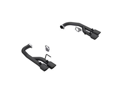 MBRP Exhaust - MBRP Exhaust S7281BLK 25" Axle-Back Dual Rear Exit Quad Tips Black