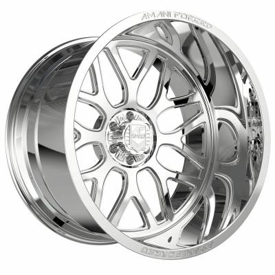 Amani - Amani Wheel ALLORA 24x14 Blank -76mm Polished AF-ALL24148LPB-76FP-FC