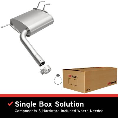 BRExhaust - BRExhaust 108-0278 Direct-Fit Rear Muffler Kit