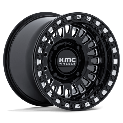 KMC - KMC Wheels KS242 AZTEC UTV 15x10 4x137 0mm Gloss Black/Milled KS242BE15104800