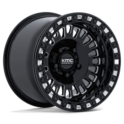 KMC - KMC Wheels KS242 AZTEC UTV 15x7 5x4.5 38mm Gloss Black/Milled KS242BE15701238