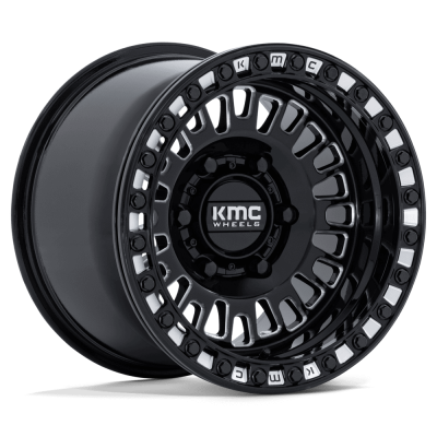 KMC - KMC Wheels KS242 AZTEC UTV 15x7 6x5.5 38mm Gloss Black/Milled KS242BE15706U38