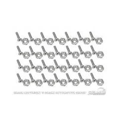 Drake Muscle - Drake Muscle 378178-M6-SSB Hood Hinge Bolt Set for 05-14 Ford Mustang