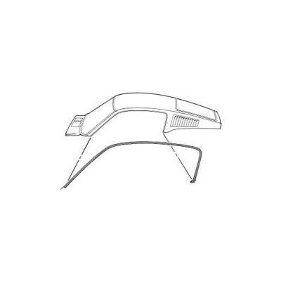 Scott Drake - Scott Drake C7ZZ-6351222-3A 67-68 Ford Mustang Roof Side Rail Gasket