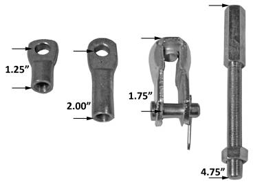 Tuff Stuff Performance Accessories - Tuff Stuff Performance 4750 Brake Booster Extension Rod & Clevis Kit