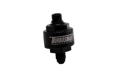 Turbosmart - Turbosmart TS-0804-1003 Billet Turbo Oil Feed Filter 44um -4AN To -4AN ORB Black
