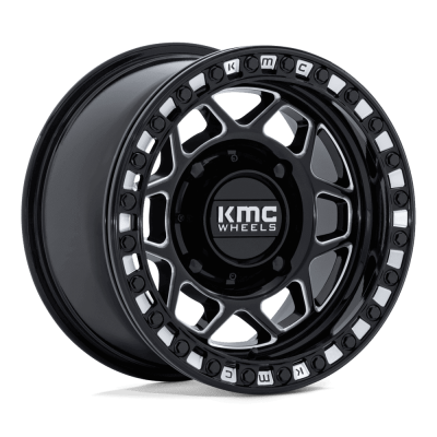 KMC - KMC Wheels KS241 TORX UTV 15x7 4x137 38mm Gloss Black/Milled KS241BE15704838