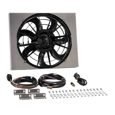 Derale - Derale 67923-185 Powerpack Brushless Single 17" Fan/Alum Shroud w/PWM Controller