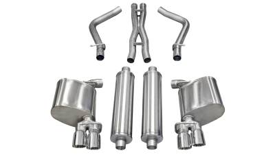 Corsa Performance - Corsa 14525 2.5" Dual Rear Exit Cat-Back w/Twin 3" Tips for Charger 5.7L