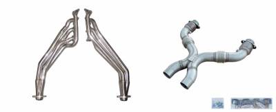 Pypes Performance Exhaust - Pypes HDR76SK-1 Full Length S.S. Headers w/catted x for Ford Mustang GT Boss 302