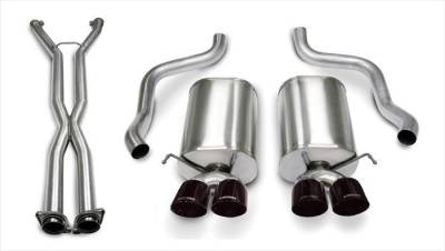 Corsa Performance - Corsa Performance 14169CB6BLK Sport Cat-Back Exhaust System for 06-08 Corvette