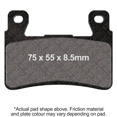 EBC Motorcycle Brakes - EBC Motorcycle Brakes EPFA265HH EPFA Extreme Pro Sintered Pads