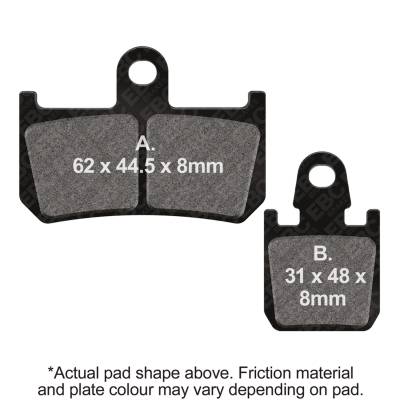 EBC Motorcycle Brakes - EBC Motorcycle Brakes EPFA442/4HH EPFA Extreme Pro Sintered Pads for YZF-R1