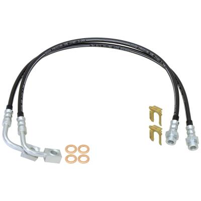 RockJock 4x4 - RockJock CE-9807RBLK Rear Brake Hose Kit for 07-18 Jeep Wrangler JK