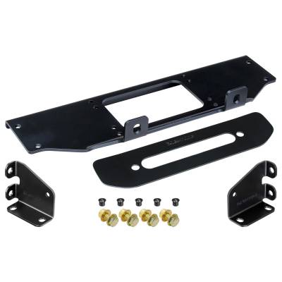 RockJock 4x4 - RockJock RJ-641100-101 Winch Plate Steel Bumper for w/or w/o CE-9033JLS Towing