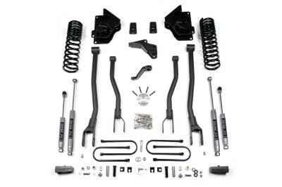 BDS Suspension - BDS Suspension BDS1613FPE 4"/3" 4-Link FOX Lift Kit for 13-18 RAM 3500 Gas