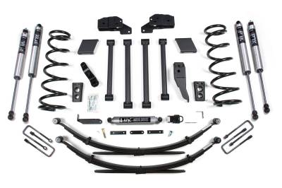 BDS Suspension - BDS Suspension BDS212FS FOX 4.5" Lift w/Blocks/Add-a-Leaf for 94-99 Dodge 2500