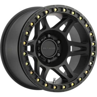 Method Race Wheels - Method Race Wheels MR106 Beadlock 17x9 6x5.5 -44mm Matte Black MR10679060544B