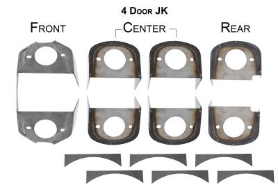 Rust Buster Frameworks - Rust Buster RB5057 Body To Frame Mount Brackets Set Of 6 for 07-18 Jeep JK 4DR