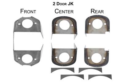 Rust Buster Frameworks - Rust Buster RB5056 Body To Frame Mount Brackets 6Pc for 07-18 Jeep JK 2DR