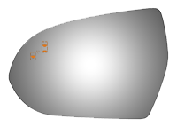 Burco - Burco 4693BC Left Door Mirror GLASS ONLY for Kia