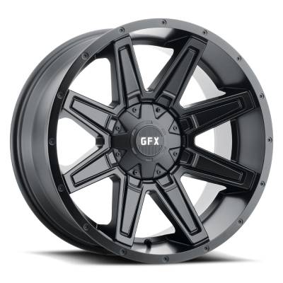 Voxx - Voxx G-FX TR23 17x8.5 5x4.5/5.0 18mm Matte Black T23 785-5008-18 MB