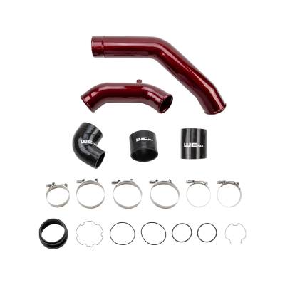 Wehrli Custom Fabrication - Wehrli WCF100297-CT Candy Teal High Flow Intercooler Pipe Kit 17-25 Ford 6.7L PS