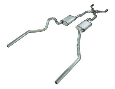 Pypes Performance Exhaust - Pypes SGA20 2.5" Crossmember Back High-Tuck w/X-Pipe System for 68-72 Chevelle