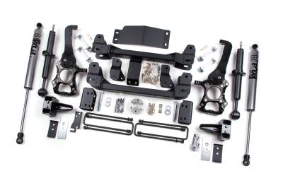 Zone Offroad - Zone Offroad ZONF75F 6" Fox Shock Lift Kit 4" Rear Block 09-13 Ford F150