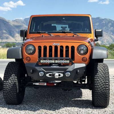 Rock Slide Engineering - Rock Slide Engineering FB-S-300-JK Front Bumper w/Winch Plate for Wrangler JK