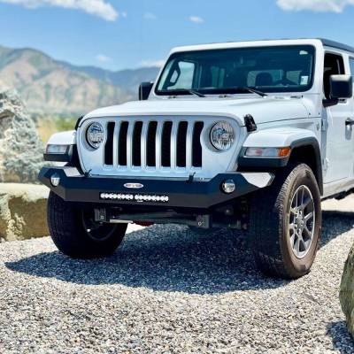 Rock Slide Engineering - Rock Slide Engineering FB-F-400-JL Entry Level Full Front Bumper for Wrangler JL