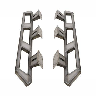Motobilt - Motobilt MB1158-JKU Frame Mounted Rocker Guards for 07-18 Jeep Wrangler JK 4DR