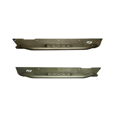 Motobilt - Motobilt MB1056-S Full Length Steel Rocker Guards w/Step for 97-06 Wrangler TJ