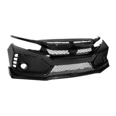 AMERICAN MODIFIED - AMERICAN MODIFIED AMHMAA01119 Type R Style Conversion Front Bumper Grille Matte