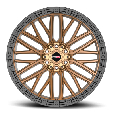 Vortek - Vortek Wheel 608189430MZBR VRD-608 18x9 5x5 5x5.5 0mm Matte Bronze w/Black Ring