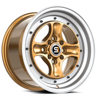 Spec-1 - Spec-1 Wheel SPT-35158925GML SPT-35 15x8 4x100/4.5 25mm Gold w/Machined Lip