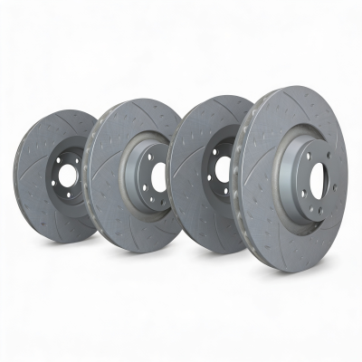 SP Performance - SP Perf. KT-FRR-D-G-014670 Grey Diam-Slot Brake Rotor Kit 18-26 Equinox 1.5/1.6