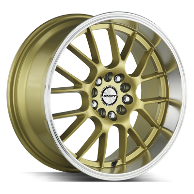 Shift - Shift Wheels CRANK 17x7.5 4x100/4.5 30mm Gold/Polished H28740030GP