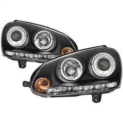 Spyder Auto - Spyder Auto 5012098 Black/Clear LED Halo Projector Headlights