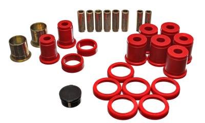 Energy Suspension - Energy Suspension 3.3159R Control Arm Bushing Set Rear Polyurethane Red