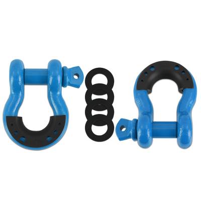 Mishimoto - Mishimoto BNDR-BL 3/4" Steel D-Ring Shackle Set 2Pc Blue
