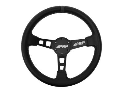 PRP - PRP G130 13"x3" Matte Black Deep Dish Steering Wheel Leather Grip