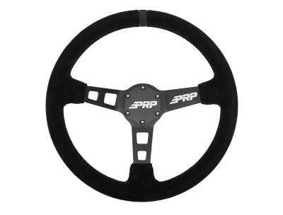 PRP - PRP G140 13"x3" Matte Black Deep Dish Steering Wheel Suede Grip