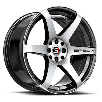 Spec-1 - Spec-1 SPT-32189BL38BM SPT-32 Wheel 18x9 Blank 38mm Gloss Black/Machined