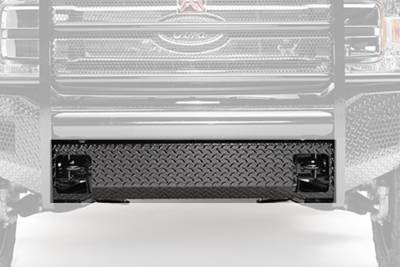 Fab Fours - Fab Fours 20260-1 Black Front Bumper Lower Guard Vertical Plate Filler Plate