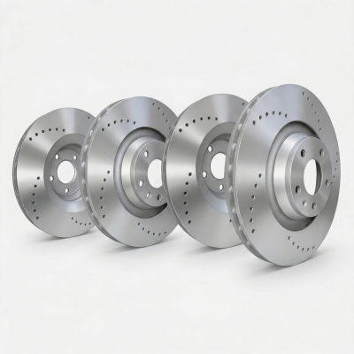 SP Performance - SP Perf. KT-FRR-C-P-014647 Silver Drilled Brake Rotor Kit 18-26 Equinox 1.5/1.6